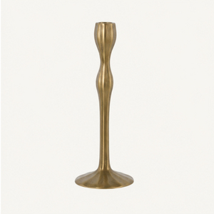 Modern Minimalist <b>Brass</b> Taper Candle <b>Holder</b> Elegant Sculptural Metal <b>Candlestick</b> Stand for Wedding Centerpieces And Home Decor - Product Image 3
