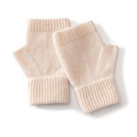 Gants sans doigts en laine 100% tricotée pour l'hiver, OEM et ODM, mitaines thermiques d'extérieur, gants chauds en cachemire