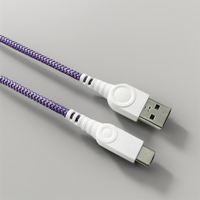 Câble USB tressé en nylon avec gaine en PVC certifié RoHS REACH, logo personnalisé, pour Android/iOS, chargeur de voiture, synchronisation pour ordinateur
