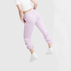 2026 Summer 100% Polyester Solid Casual 2 Piece Women's Sweatsuit Tracksuit Wholesale <b>Set</b> with Short Top & Full-Length Pants - Product Image 3