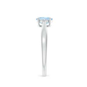 Rhaya Jewels Wholesale Luxury Classic Women's 925 Sterling Silver Rhodium Plated Blue Topaz <b>CZ</b> Gemstone <b>Ring</b> Claw Setting Oval - Product Image 3