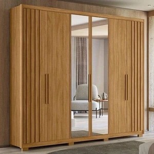 Meubles de maison, armoire de chambre, armoires métalliques, placard à impression grain de bois, casier, almirah, placards de rangement en acier - Product Image 3