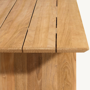 Mesa rectangular para cenar al aire libre, como junto a la piscina o en un restaurante al aire libre, de estilo moderno. - Product Image 5