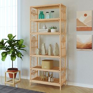 Premium Quality Handmade Rattan Shelving Portable Tall Storage <b>Shelf</b> Environmental Friendly <b>Bedroom</b> Interior Decorative - Product Image 5