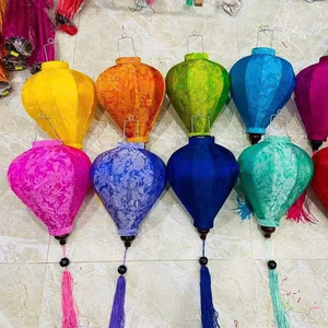 Pink Color Silk <b>Lantern</b> <b>Bamboo</b> Silk <b>Lantern</b> Craft Vietnam Handmade Fabric <b>Lantern</b> Hanging Festival Decoration Event - Product Image 1