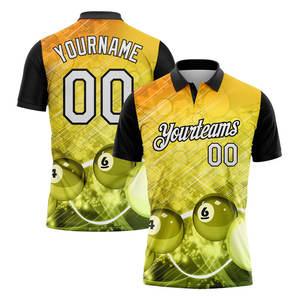 Camisetas Polo de Billar con Estampado Completo al por Mayor, Camisetas Casuales de Verano de Manga Corta para Hombre, Camisetas Transpirables de Talla Grande - Product Image 2