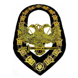 Collar de Cadena Masónico de la Gran Logia, Chapado en Oro, Tela de Terciopelo de Alta Calidad, Collar de Cadena Masónico - Product Image 5