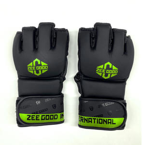 Gants de combat MMA professionnels en cuir PVC à demi-doigts pour adultes unisexes, utilisation en extérieur, antidérapants, évacuant l'humidité, pour la boxe et le grappling - Product Image 1
