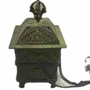 Nouveauté - Brûleurs d'encens suspendus en cuivre antique tibétain avec parfum aromatique longue durée - Product Image 3