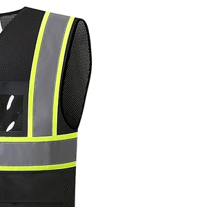 Chaleco de seguridad reflectante de alta visibilidad OEM al por mayor, chaleco de malla de dos tonos para control de tráfico industrial, protección laboral, precio económico, para la noche - Product Image 2