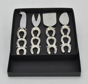European Cutlery <b>Set</b> 5 Pcs High Quality Horse Shoe Style Handles Stainless Steel <b>Flatware</b> <b>Sets</b> With Luxury Custom Gift Box - Product Image 5