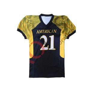 Jersey de Fútbol Americano OEM de Alta Calidad, Personalizable, Transpirable, Antibacterial, de Secado Rápido, Anti-UV, con Nombre del Equipo en la Parte Delantera - Product Image 1