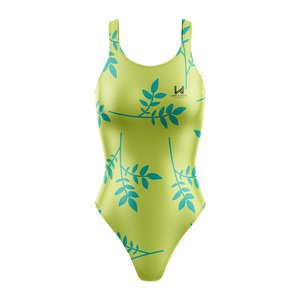 Maillot de bain une pièce professionnel pour femme, motif floral uni, sexy, croisé, imprimé fleurs 3D sur le devant - Product Image 4