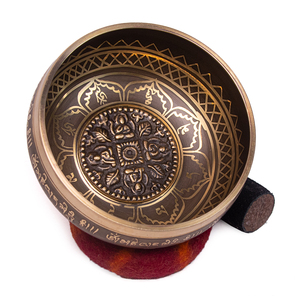 Ensemble de bols chantants tibétains artisanaux en gros, bol sonore himalayen antique gravé Lotus Bouddha pour la méditation et le yoga - Product Image 1