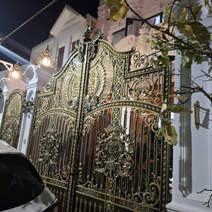 Puerta de Hierro Forjado de Lujo, Diseño Árabe Islámico, Estilo Palacio, Puerta de Entrada para Villa, Hecha a Medida - Product Image 3