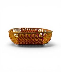 Cesta de Carrom de Bambú Hecha a Mano |   Cesta Decorativa de Bambú Tejida |   Cesta Ecológica para Almacenamiento y Servicio, para Decoración del Hogar - Product Image 3