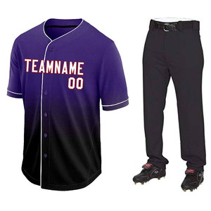 Uniforme de baseball respirant en polyester 100% grande taille, vente en gros, matériau durable, uniforme de baseball très vendu - Product Image 6