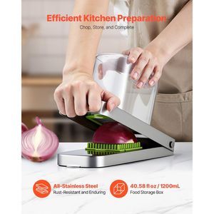 Affettatrice 3 cipolle in acciaio inossidabile con contenitore tritacellatrice per verdure e taglierina per cibo vegetariano - Product Image 2
