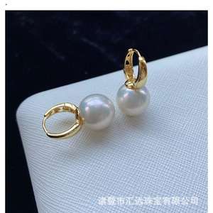 Boucles d'oreilles pendantes en argent S925 de haute qualité, perles d'eau douce Edison de 8 à 13 mm, couleur blanche, bijoux élégants et tendance - Product Image 5