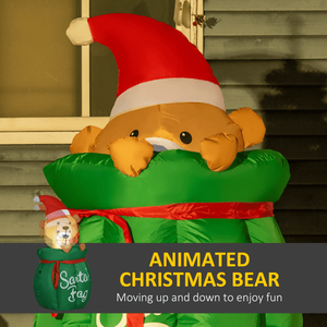 Decorazioni Gonfiabili a Forma di Orso per Esterni, Addobbi Festivi per Giardino - Product Image 4