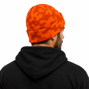 2026 Custom Knit Cuffed Acrylic <b>Beanie</b> <b>Hats</b> Streetwear Patch for Private Woven Logo Beach Winter Outdoor Sports Cap in best sale - Product Image 4