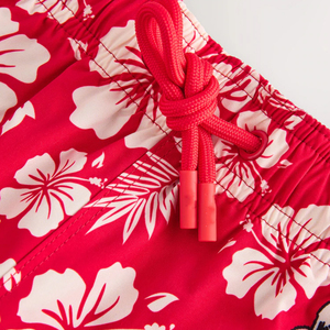 Shorts Rojos Estampados para Hombre, Traje de Baño Casual de Secado Rápido con Cierre de Cordón, Shorts Cortos con Estampado de Personajes - Product Image 3