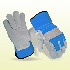 Gants de travail en cuir pour hommes, antidérapants et anti-coupures, pour la construction industrielle, l'exploitation minière et le travail - Product Image 1