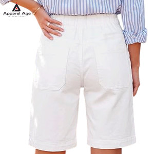 Pantalones Cortos de Mezclilla para Mujer, Diseño Nuevo, Casuales, para Verano, con Cordón Ajustable, al por Mayor - Product Image 2