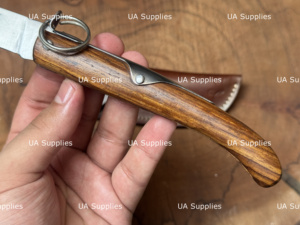 Wholesale OEM Traditional Ring <b>Lock</b> Folding Knife Rosewood Handle Carbon Steel Industrial Grade Drop Point 11 UA Supplies - Product Image 6
