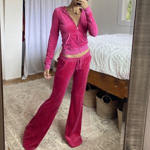 Custom <b>Velour</b> Lady <b>Tracksuit</b> for Women Crop Top Hoodie Velvet Zipper Track Suit <b>Tracksuit</b> Sweatsuit Set - Product Image 1