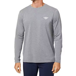 T-shirt à manches longues 100% coton Coupe classique pour homme Tissu respirant Idéal pour toutes les saisons - Product Image 1