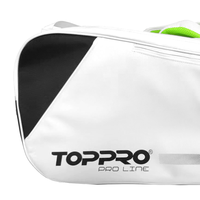 Sac à dos de badminton et pickleball en polyester blanc-noir personnalisé NO.1, solution de rangement pour équipement sportif haute visibilité, style moderne