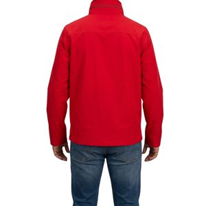 <b>Men</b> Solid Red Casual Bomber <b>Jacket</b> <b>Flight</b> Outerwear High Stand Collar Zip Up Windproof Plain Minimalist Bomber <b>Jackets</b> - Product Image 2