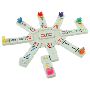 Juego de Dominó Doble 15 de Resina con Juego de Dominó Mexicano Matemático de 136 Piezas con Caja de PVC - Product Image 4