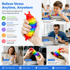 Juguete Antiestrés Educativo de Plástico Más Vendido Transfronterizo, Caracol/Lombriz Inspirado en TikTok, Juguete Sensorial de Oruga, Caja de Diversión - Product Image 2