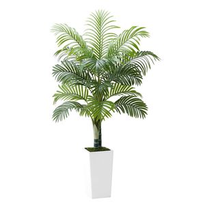 Palmera Areca Artificial de 1.5 m, Blanca, en Maceta Alta, con Hojas de Seda Sintética, Planta Tropical Artificial Grande para Decoración de Interiores - Product Image 1