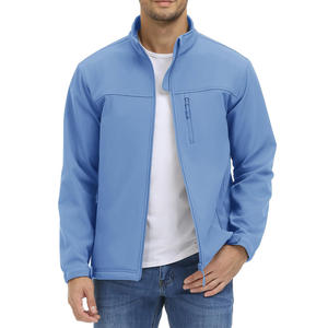<b>Soft</b>-<b>shell</b> <b>Jacket</b> Wholesale <b>Men</b> Waterproof Breathable Custom Long Thin Stand Collar Front Logo Sports Outdoor winter <b>jacket</b> - Product Image 6