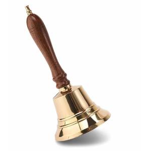 Campana de Mano de Latón de Alta Calidad con Mango de Madera, Campana de Llamada para Profesores de Escuela, Aula, Ceremonias, Hotel, Oficina, Recepción - Product Image 2
