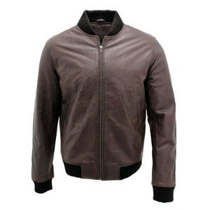 Chaqueta Bomber de Piel de Vaca para Hombre, Estilo Casual de Invierno, Cuello Alto, Cierre de Cremallera, Alta Calidad, Ecológica, Suministro Directo de Fábrica - Product Image 5