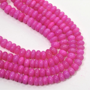 Perles rondes en opale rose foncé: qualité AAA, 7-11 mm, brin de 15 pouces - Product Image 5