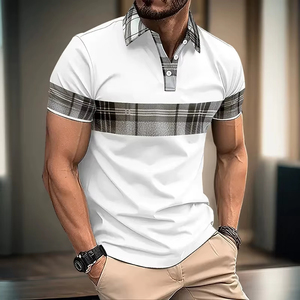 Polo Shirt Premium Quality Striped Pattern Polo Shirt For Men Colorful 3D Printed T-Shirts Summer Casual Loose Oversized - Product Image 1
