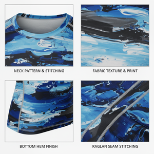 Camiseta de compresión transpirable de manga larga con color personalizado para hombre, de spandex y nailon, de secado rápido, antibacteriana, para entrenamiento de MMA. - Product Image 6