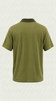 Tissu en polyester tricoté uni pour chemise homme, logo personnalisé, manches courtes, respirant, séchage rapide, vêtements de travail décontractés, uniforme de golf, OEM