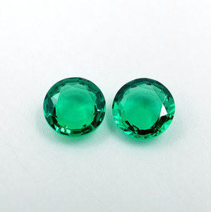 Colombian Natural Emerald Green Gemstone Pair Round Cut (7x7MM) (2 Pcs) 2 Carat HAYAAT <b>GEMS</b> for Jewelry Making - Product Image 4