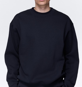 Minimalist Mens Sweatshirt Clean <b>Aesthetic</b> Drop Shoulder Baggy Fit High Quality Cotton Blank Crewneck <b>Top</b> Daily - Product Image 6