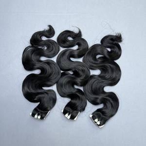 Extensiones de Cabello de Venta Directa de 8 a 40 Pulgadas, Cabello Natural Negro con Ondas Suaves, Trama Genius, Doble Trama, de Qhair - Product Image 5