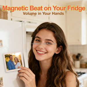 Regalos para Reuniones Familiares, Imán para Refrigerador con Grabación Inteligente de Notas Musicales, Marco Magnético para Fotos, Caja de Música con Audio, Altavoz BT de Sobremesa - Product Image 6