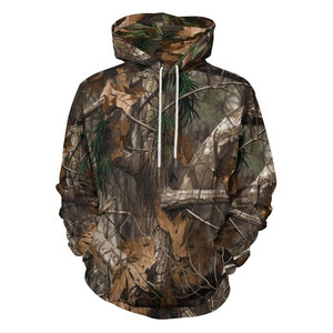 Sweat-shirt à capuche classique pour homme, motif camouflage de chasse, en polaire chaude, pour les aventures en plein air, le camping, la randonnée, la pêche, tactique - Product Image 1