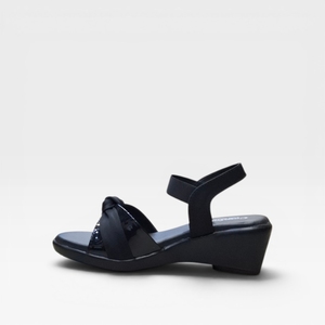 Sandales à talon compensé élégantes et confortables pour femmes, design nœud tendance, à enfiler, coussinets souples, antidérapantes, légères, pour usage quotidien, élégantes - Product Image 4
