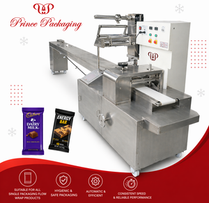 เครื่องบรรจุภัณฑ์แบบกำหนดเองสำหรับโรงงาน บรรจุภัณฑ์แบบ Flow Pack สำหรับโปรตีนบาร์ พลังงานบาร์ บิสกิต และช็อกโกแลตบาร์ - Product Image 3